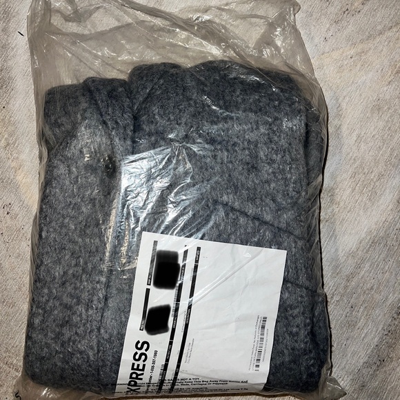 Express Wool-Blend Car Coat in Gray - Picture 9 of 9